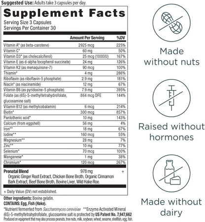 Ancient Nutrition Prenatal Multivitamin, 90 Cápsulas – Image 3