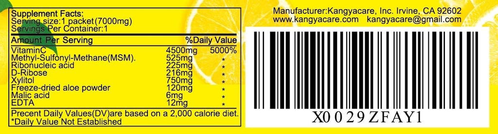 Active C - 30 Sobres Individuales - 4500 mg de Vitamina C en Polvo