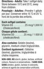 Vitamina D 1000 UI (25 mcg) - 180 Cápsulas Blandas