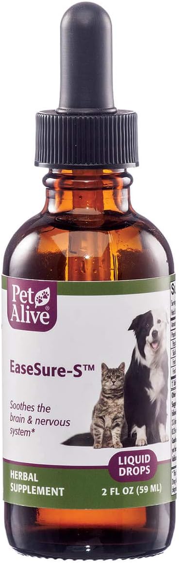 PetAlive EaseSure-S Gotas Herbarias para el Sistema Nervioso de Perros y Gatos - 2 Pack de 118 ml