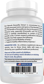 Best Naturals Boswellia Serrata 250 mg - 120 Capsules - Standardized to 65% Boswellic Acid