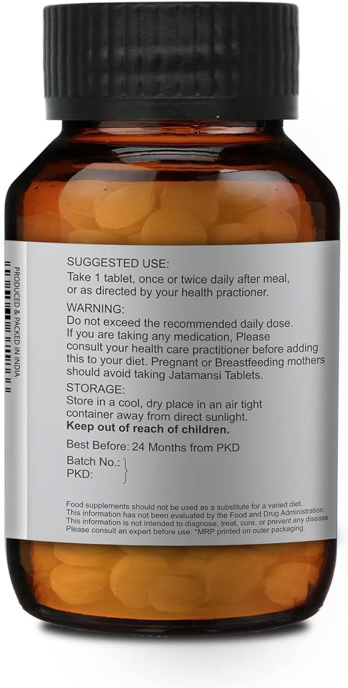 Sheltr Jatamansi (Nardostachys jatamansi) 500mg - 120 Comprimidos