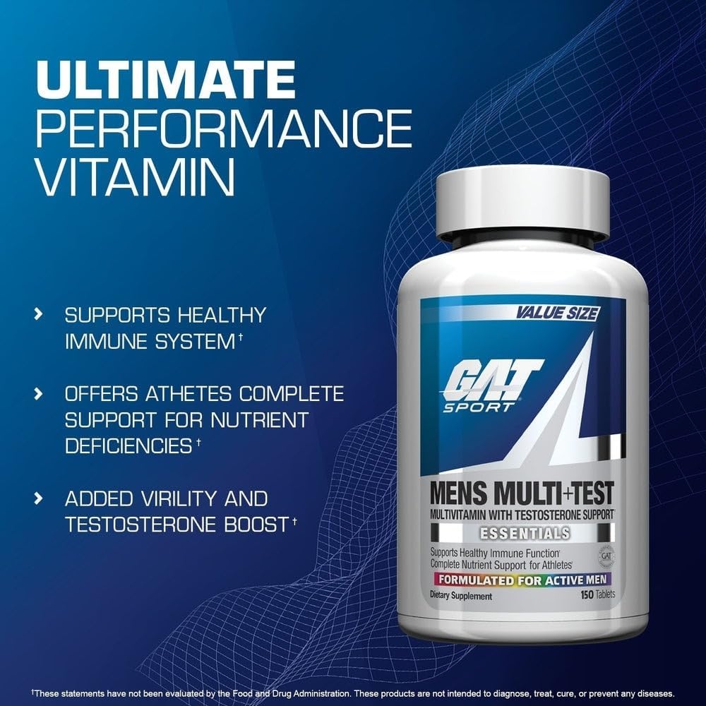 GAT SPORT Men's Multi + Test Multivitamínico Premium 60 comprimidos
