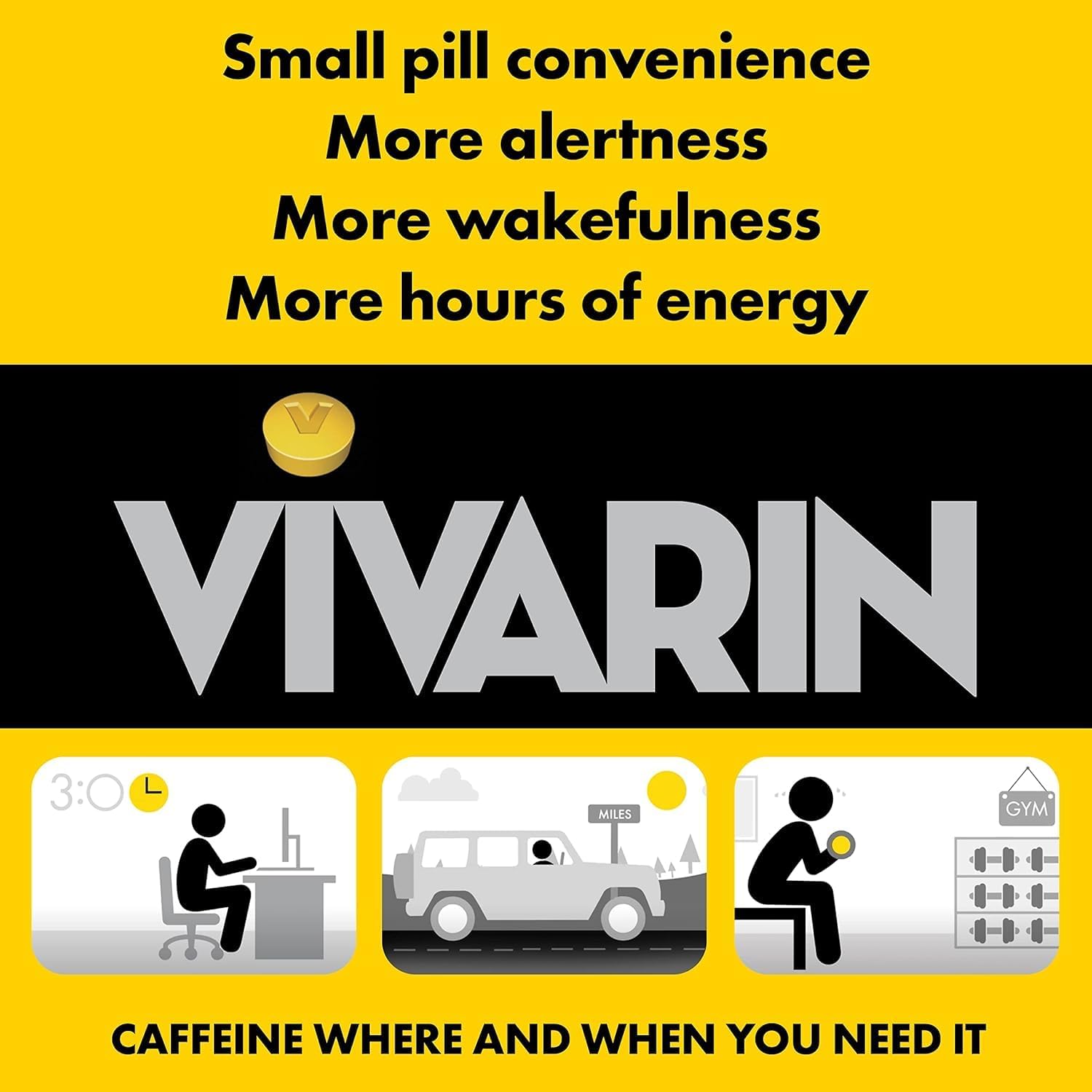 Vivarin Ayuda para la Alerta Mental, 40 Comprimidos (Paquete de 4)