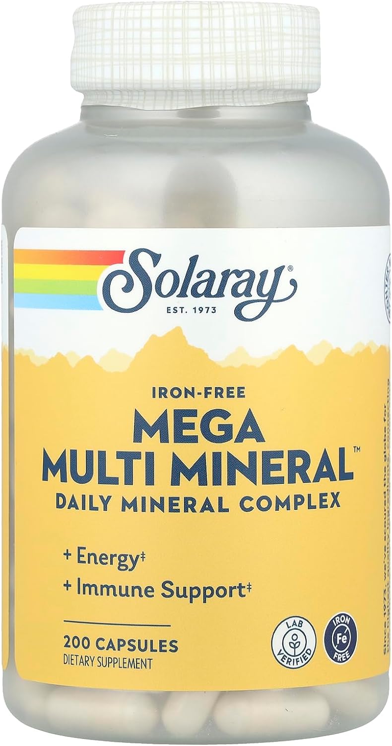Solaray Mega Multi Mineral - 200 Cápsulas