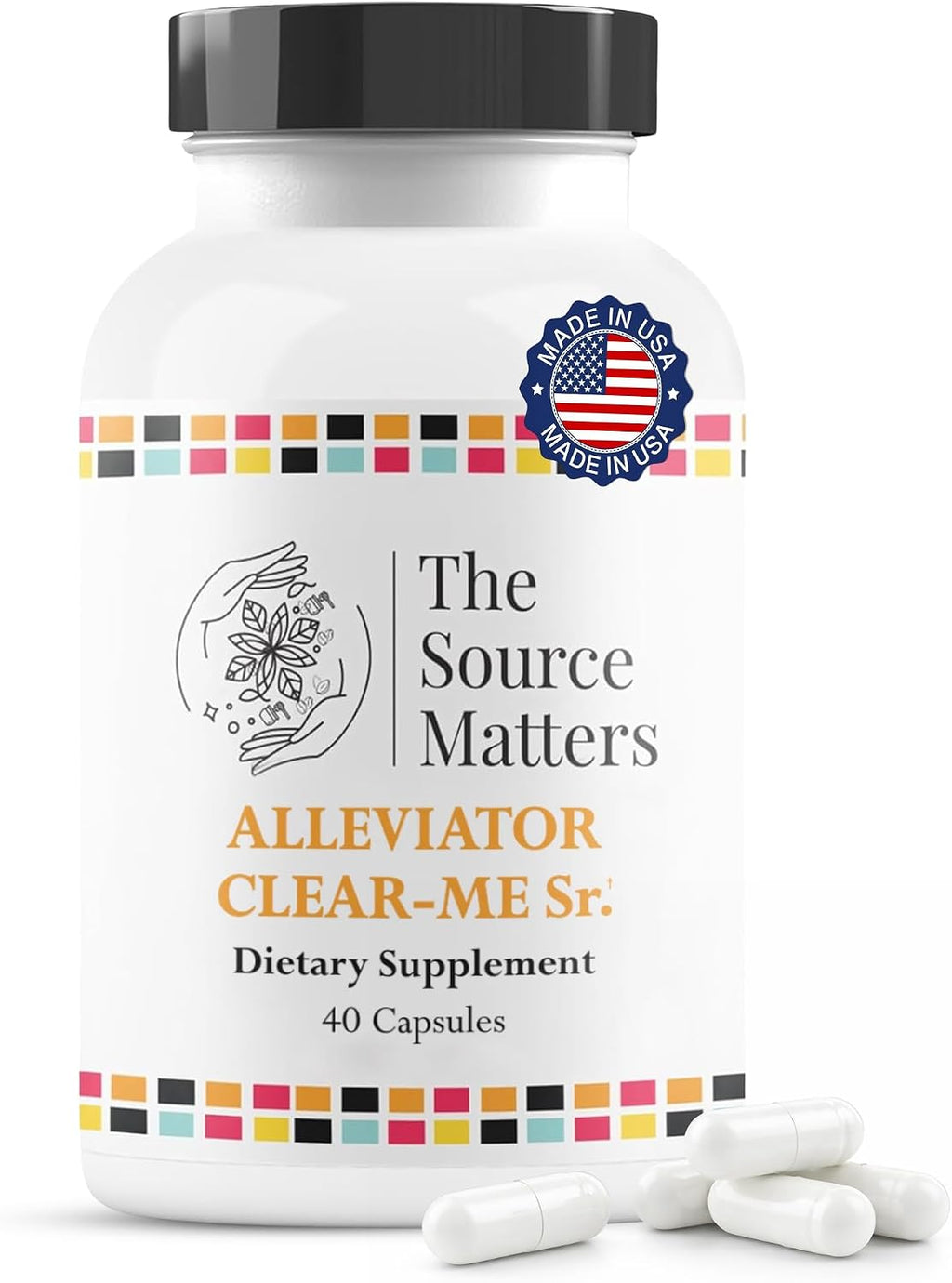 Alleviator Clear-ME SR Seasonal Allergy Relief and Immune Support | Quercetin, Bromelain, Stinging Nettles, NAC, and Vitamin C (40 Cápsulas)