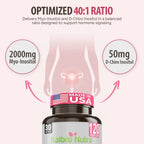 Kaibro Nutra Myo-Inositol con D-Chiro Inositol 40:1, 2050mg, Cápsulas Veganas, 120 Unidades