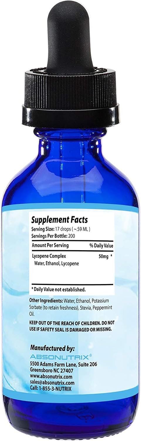 Complejo de Licopeno 50 mg - Absonutrix - 118 ml (4 oz) - 200 porciones