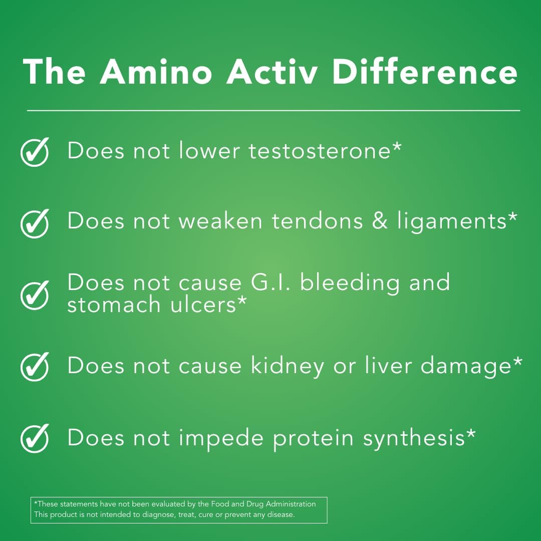 Amino Activ – Apoyo Holístico Rápido para el Dolor y la Inflamación Causados por la Actividad/Ejercicio (60 Cápsulas)