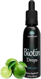 Balanced Health Biotin Drops – 120 Dosis, 60 ml, Sabor Limón