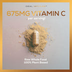 Complemento de Vitamina C de Alimentos Integrales 675 mg – Complejo de Vitamina C de Origen Vegetal con Naranjas Orgánicas, Acerola y Cofactores Naturales – Apoyo Inmunitario y Antioxidante – Vegano – 120 Cápsulas