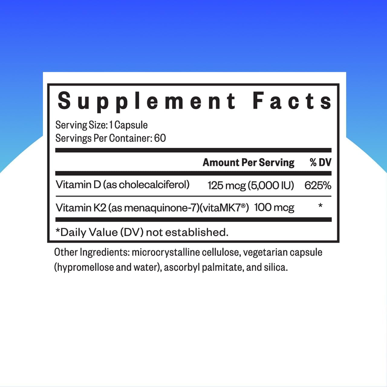 Seeking Health Vitamina D3 + K2 - 60 Capsules