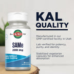 KAL SAM-e 200mg – S-adenosilmetionina para el sistema nervioso y el bienestar emocional