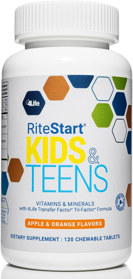 4Life RiteStart Kids and Teens Multivitamin Chewables, 120 comprimidos