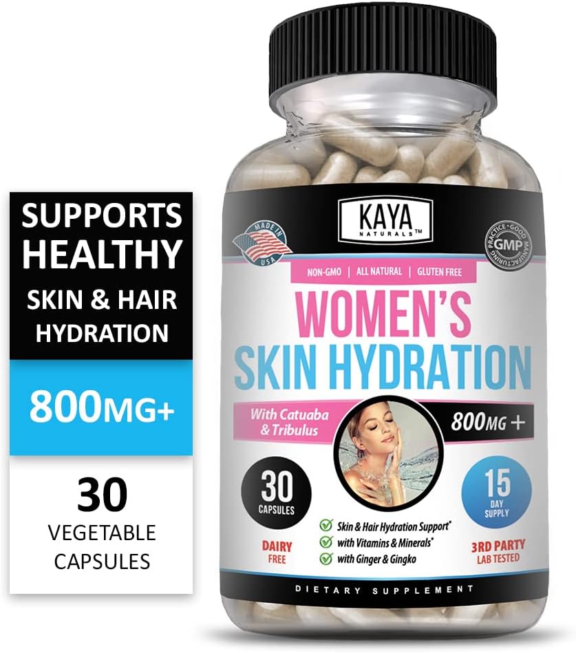 Kaya Naturals Vitaminas de Hidratación para la Piel - 30 Cápsulas Veganas
