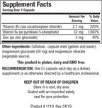 Biotics Research B6 B1 Plus Zinc, 90 Cápsulas - Formas Activas de Vitaminas B6, B1 y Zinc
