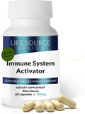 Life Source Basics Activador del Sistema Inmunitario – Beta 1,3/1,6 Glucano 500 mg – 60 Cápsulas