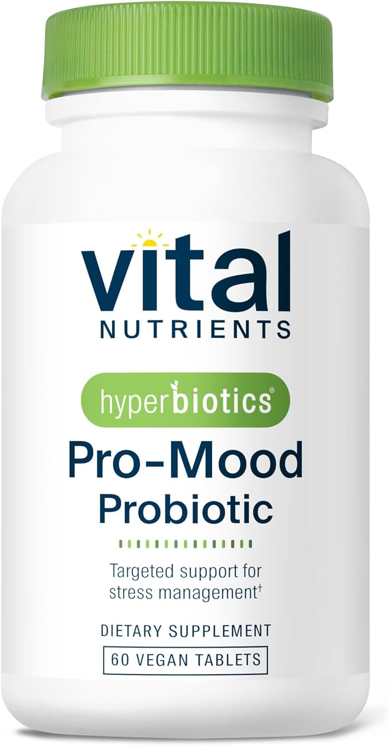 Hyperbiotics Pro Mood Probiotic con L-teanina - 60 Cápsulas Veganas