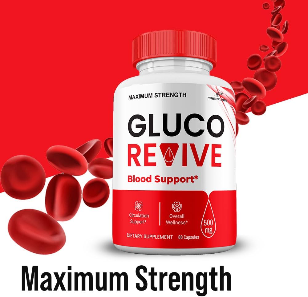 Gluco Revive Pills, Fórmula de Máxima Potencia con Ingredientes Naturales, 2 Meses de Suministro (2 Envases)