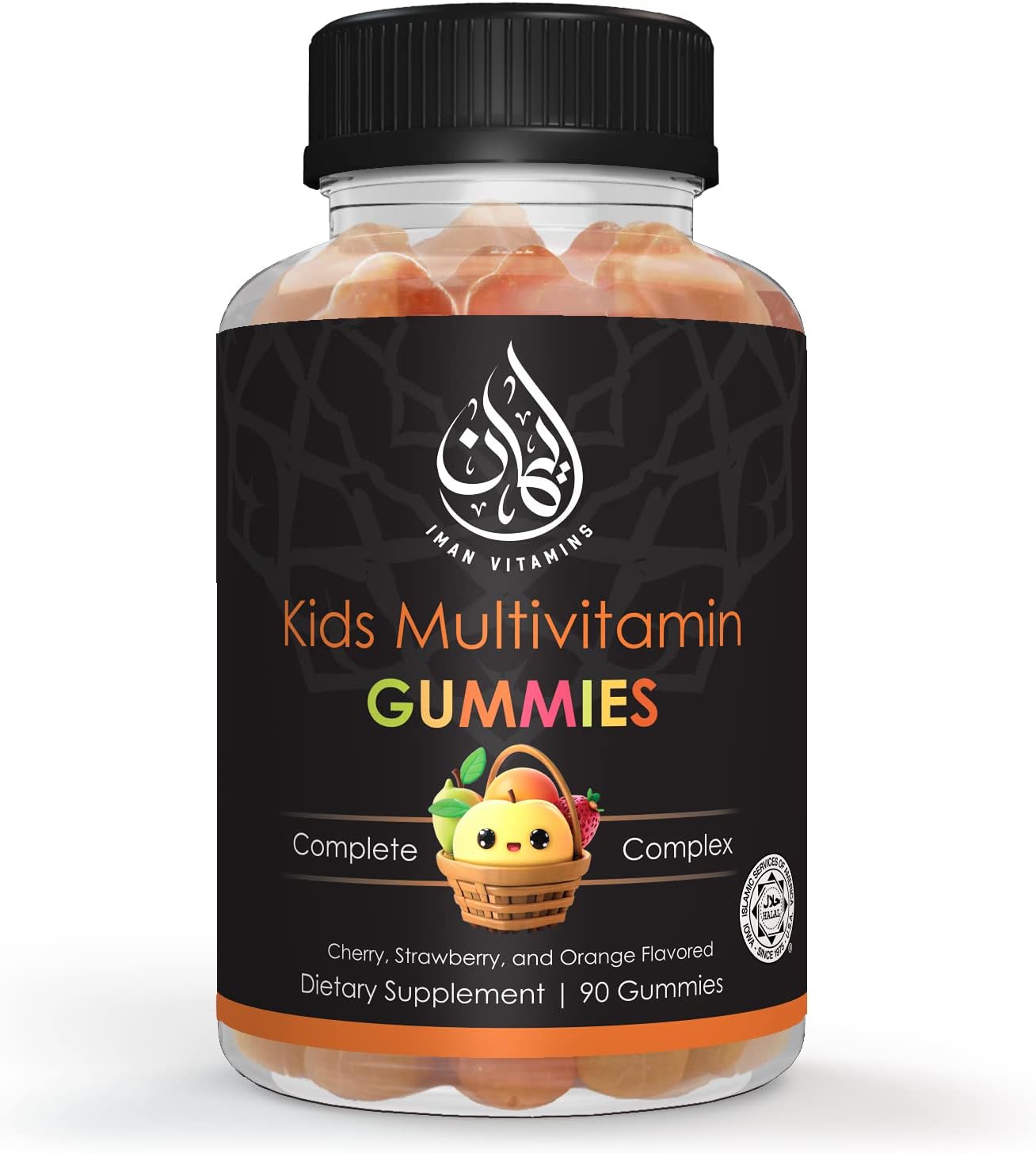 Iman Vitamins Gominolas Multivitamínicas Halal para Niños | Vitaminas C, D, Zinc, A, E, B6, B12, Biotina, Folato, Inositol | 90 Gominolas