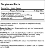 Swanson Folato 800 mcg - 5-Metiltetrahidrofolato - 30 Cápsulas Vegetales