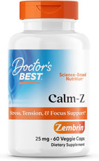 Doctor's Best Calm-Z - Suplemento de Zembrin (Sceletium tortuosum) 25 mg, 60 Cápsulas