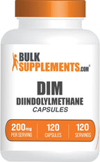 BulkSupplements.com DIM Cápsulas - Diindolylmethane 200mg, Sin Gluten, 120 Cápsulas