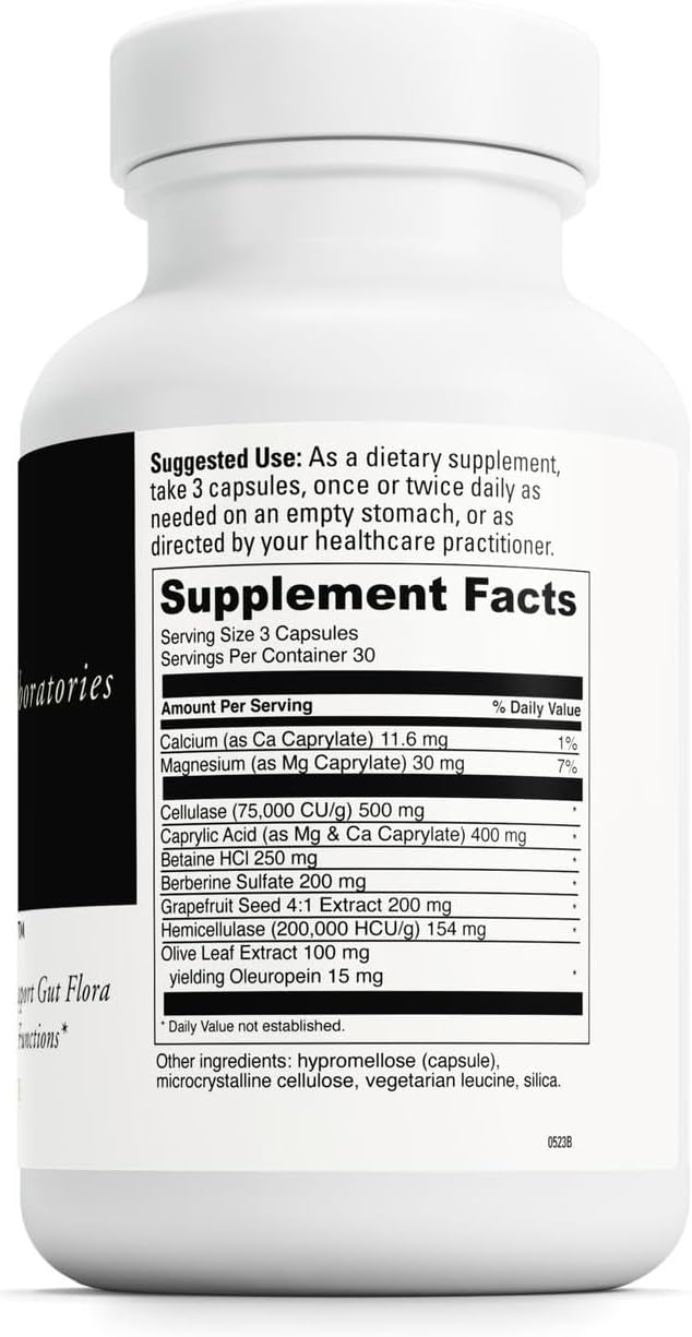 DAVINCI Labs Candid-Away - Digestive and Immune Support with Enzymes, Calcium & Magnesium - 90 Vegetarian Capsules