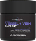 Livingood Daily Vessel & Vein Support - Suplemento para la Circulación y Salud Venosa, 60 Cápsulas