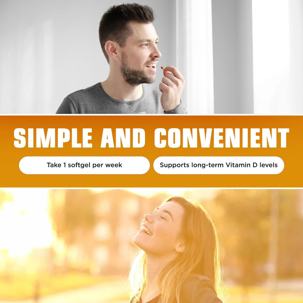 Nivagen Weekly-D Vitamina D3 50.000 UI (Colecalciferol) – 24 Cápsulas Blandas – Dosis Semanal