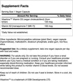 Swanson Extra Strength Vitamina D3 y K2 (5.000 UI + 100 mcg) - 60 Cápsulas Veganas