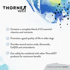 ThorneVET Canine Geriatric Basics – Fórmula en polvo multivitamínico/mineral para perros mayores, 90 dosis