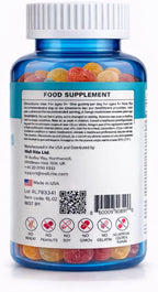 Wellrite Relax Gummy Vitamins con Ashwagandha y Melatonina – 60 Gominolas sabor fresa, veganas, sin gelatina, sin gluten, sin frutos secos