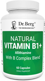 Dr. Berg Complejo de Vitaminas B1, B6, B12 con Allithiamine - 60 Cápsulas