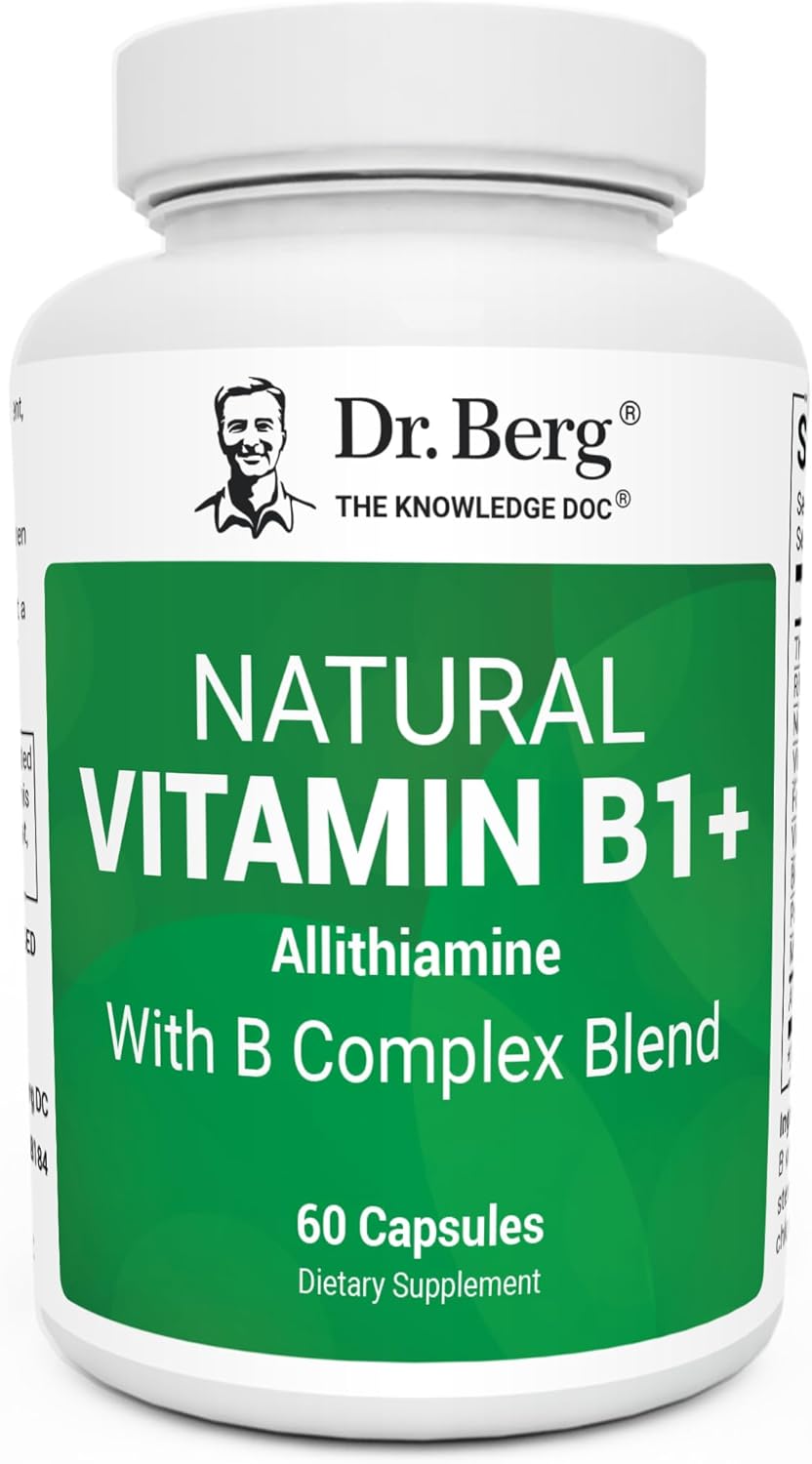 Dr. Berg Complejo de Vitaminas B1, B6, B12 con Allithiamine - 60 Cápsulas