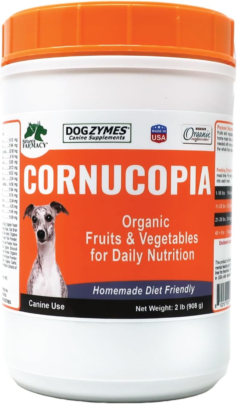 Dogzymes Cornucopia Mezcla Orgánica de Verduras, Frutas y Brotes para Perros y Gatos (2.27 kg)