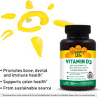 Vitamina D3 5000 UI - Colecalciferol, Country Life