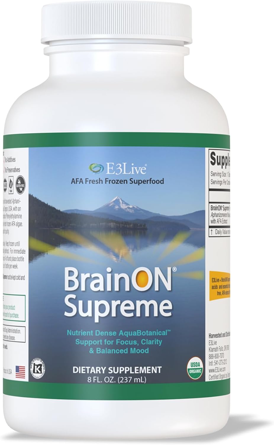 BrainON Supreme - Mezcla premium de nutrición cerebral - 237ml (Pack de 12)