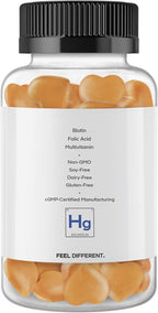 Codeage Hair Gummies - Biotina 5000 mcg - Gominolas sin Azúcar con Vitaminas y Minerales - 60 uds