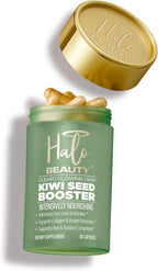 Halo Beauty Kiwi Seed Booster - Suplemento para la piel con kiwi, vitaminas C, D3, MSM y zinc, cápsulas veganas (30 unidades)