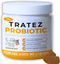 Probióticos para Perros - Bacillus Coagulans & Fibra Prebiótica - Masticables Digestivos y de Apoyo Inmunitario - Sabor a Pato - 90 Unidades