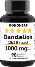 Extracto de Diente de León 10:1 - 1000 mg por ración - 45 cápsulas vegetales