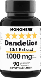 Extracto de Diente de León 10:1 - 1000 mg por ración - 45 cápsulas vegetales