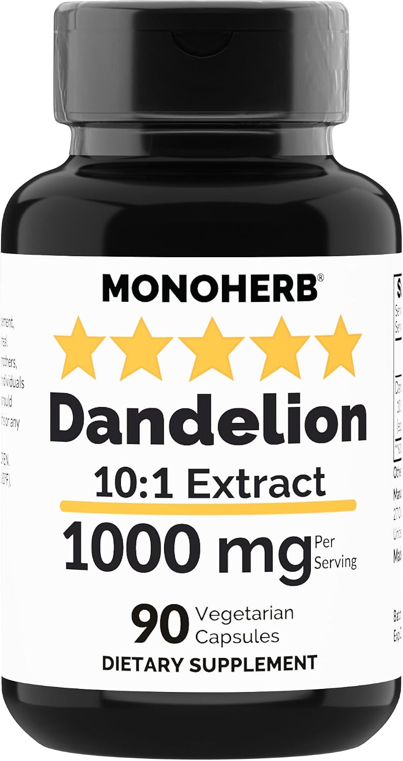 Extracto de Diente de León 10:1 - 1000 mg por ración - 45 cápsulas vegetales