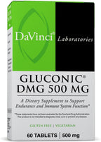 Gluconic DMG 500 mg - Complemento Alimenticio con N,N-Dimetilglicina - 60 Comprimidos Masticables