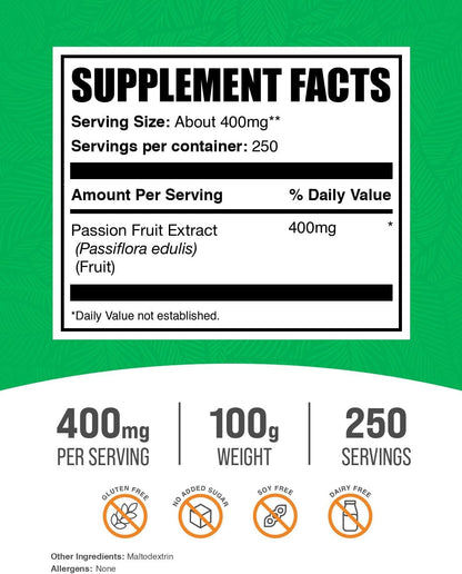 BulkSupplements Extracto de Fruta de la Pasión en Polvo - 100g - Sin Gluten y Sin Azúcar Añadido – Image 5