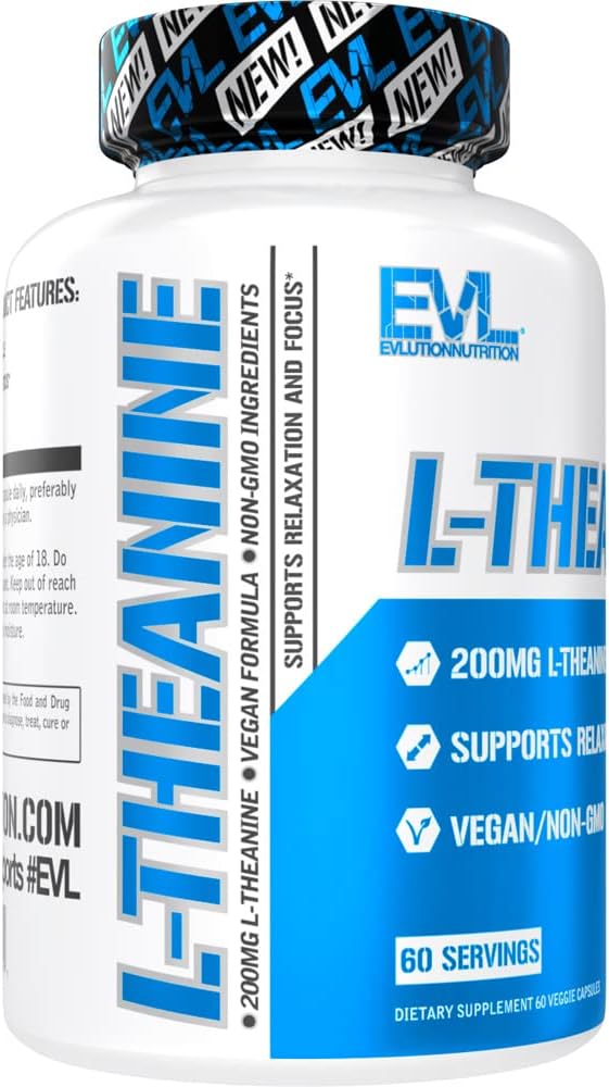 Evlution L-Teanina 200 mg Cápsulas para la Concentración y Relajación