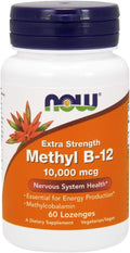 NOW Foods Metil B-12 10000 mcg, 60 Comprimidos Sublinguales (Paquete de 2)
