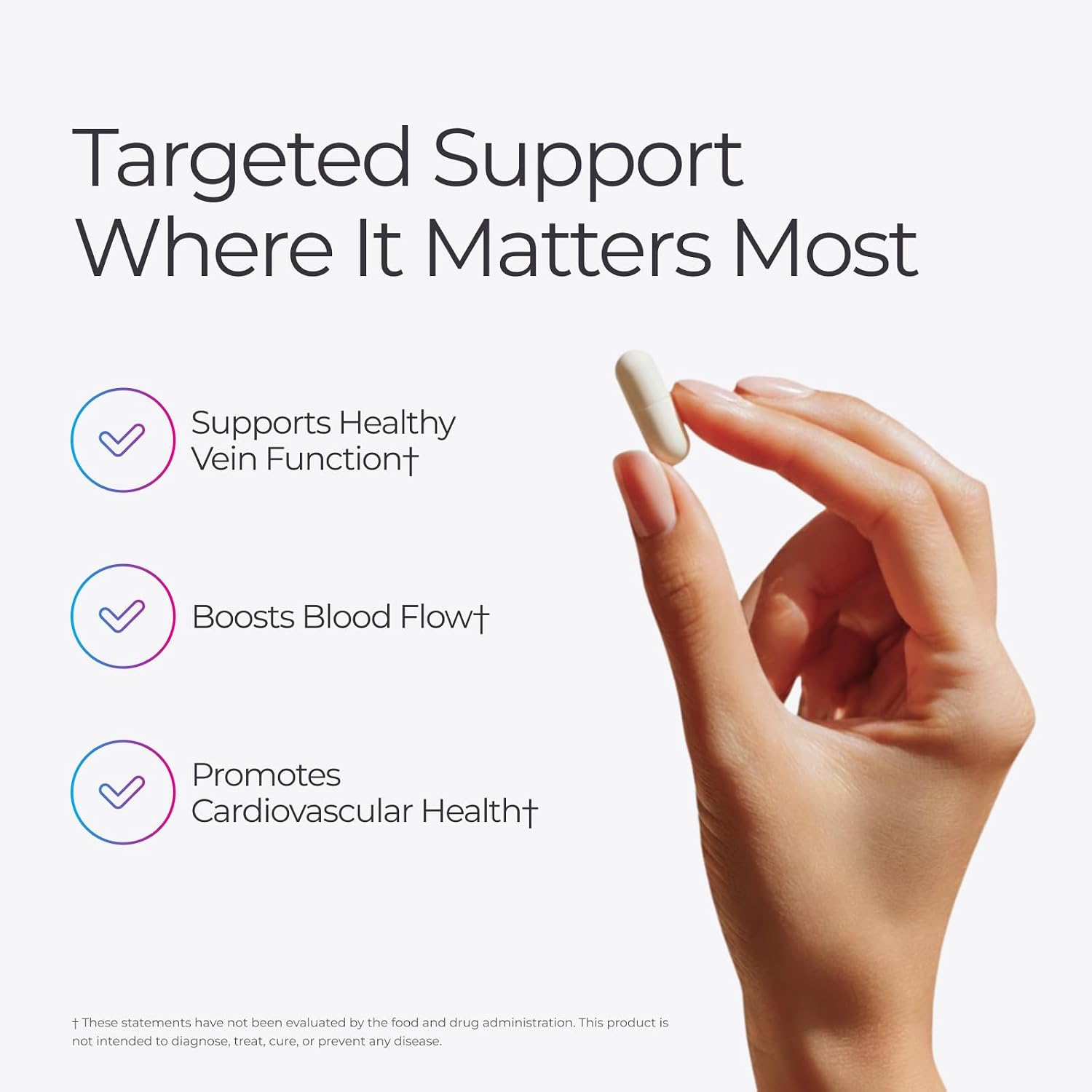 Livingood Daily Vessel & Vein Support - Suplemento para la Circulación y Salud Venosa, 60 Cápsulas