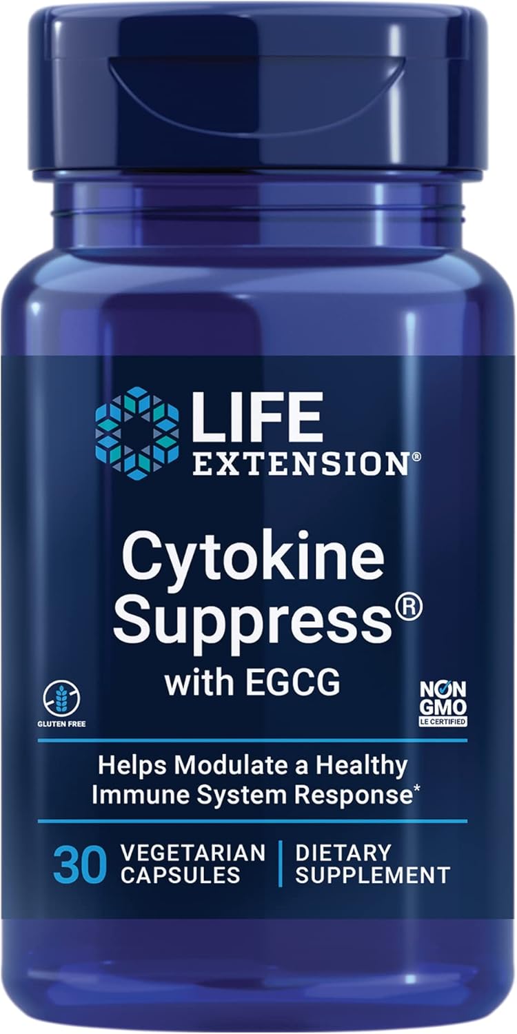 Life Extension Cytokine Suppress with EGCG, 30 Tablets